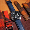 Emery Classic LPA Camo Leather Strap in Blue Camo (18mm)