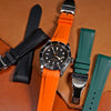 Curved End Rubber Strap for Tudor Black Bay 41/GMT/Chrono in Orange (22mm)