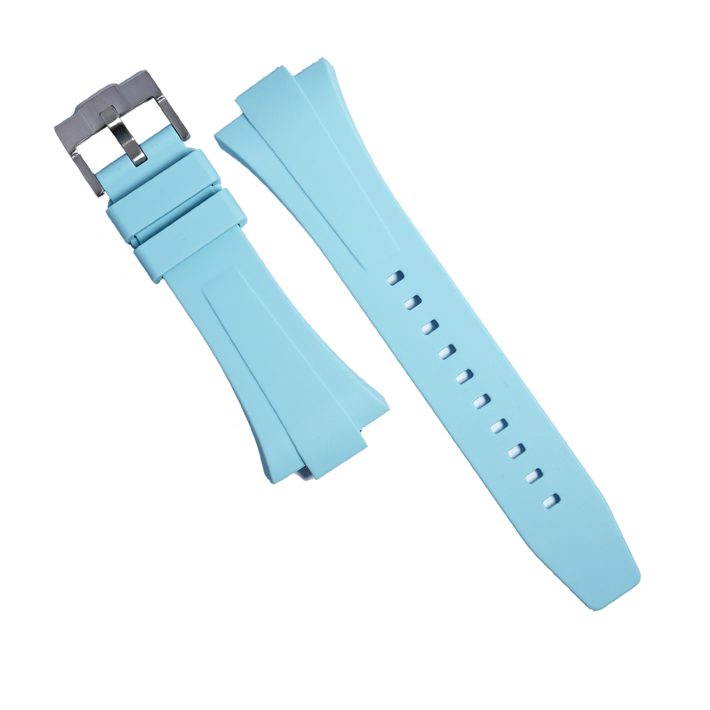 Flex Rubber Strap in Ice Blue for Tissot PRX