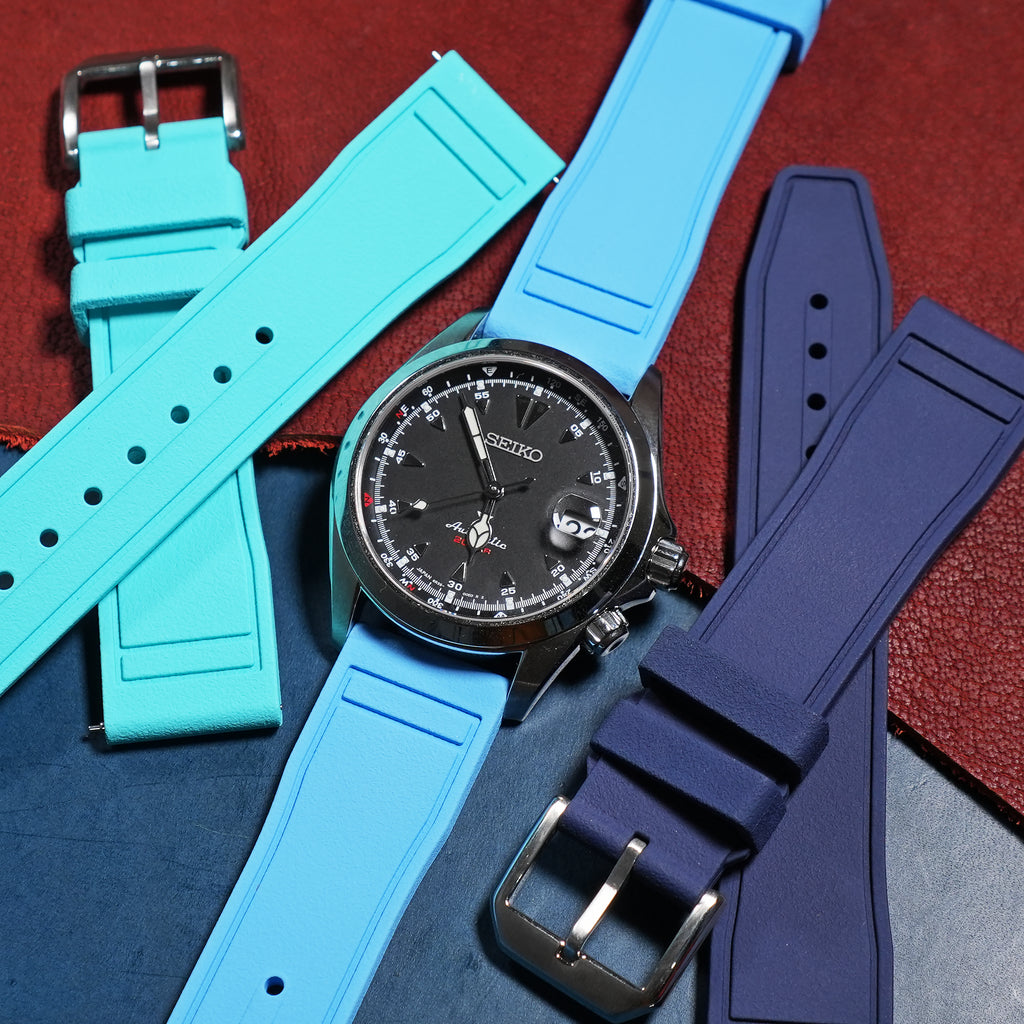 Pilot FKM Rubber Strap in Blue