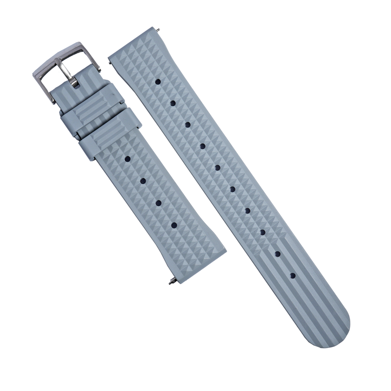 Waffle FKM Rubber Strap in Grey