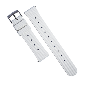 Waffle FKM Rubber Strap in White