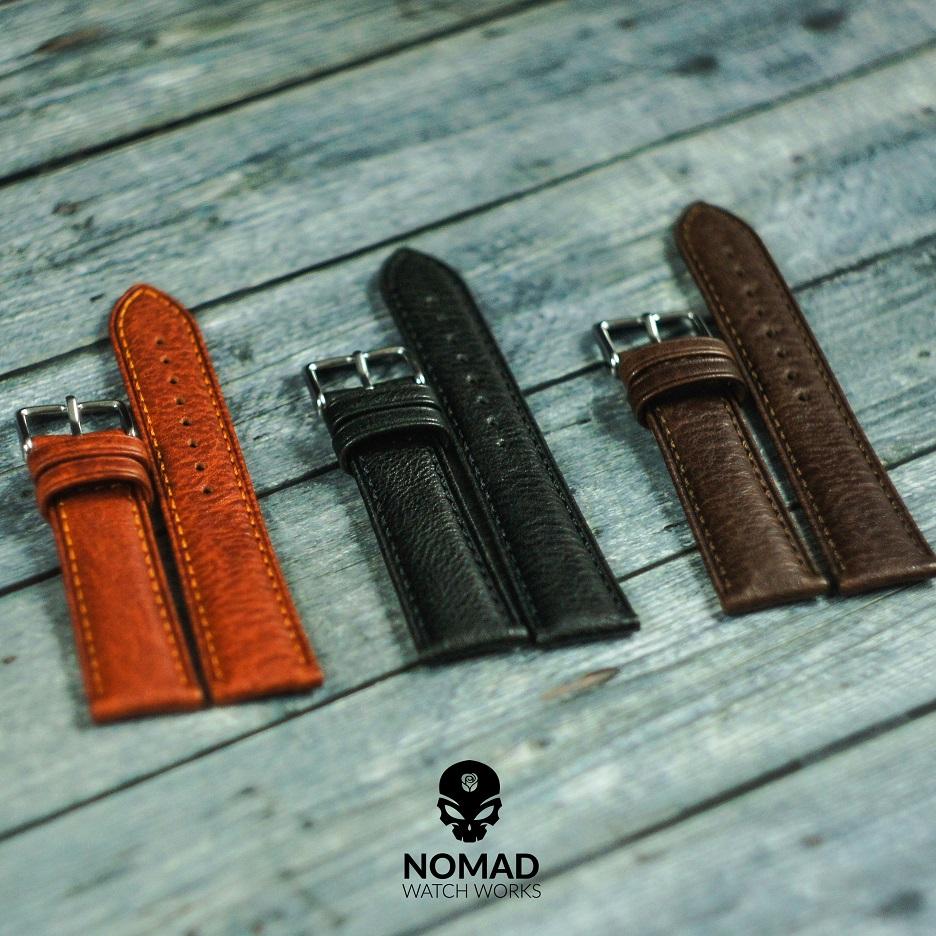 Italian Veg Tanned Leather Strap in Tan (20mm) - Nomad watch Works