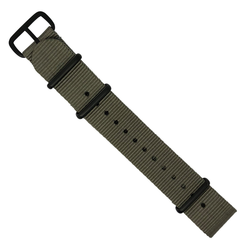 Premium Nato Strap in Grey with PVD Black Buckle (20mm) - Nomadstore Singapore