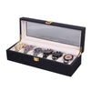 Wooden Watch Box in Black (6 Watch Slots)