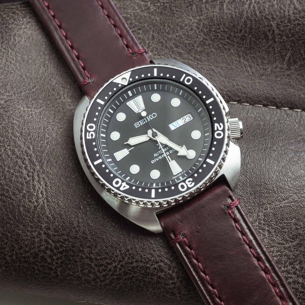 N2W Ammo Horween Leather Strap in Chromexcel® Burgundy (24mm)