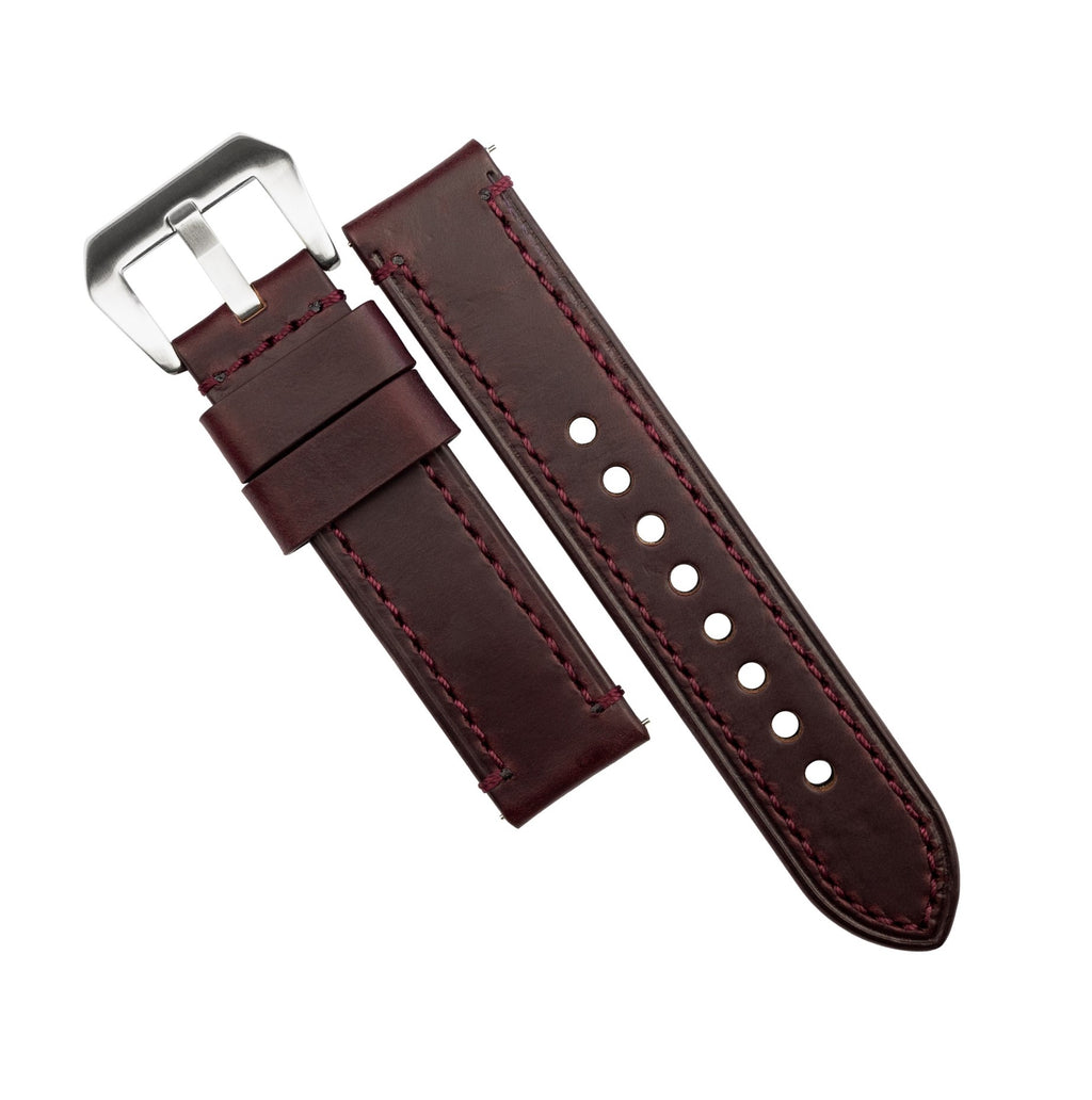 N2W Ammo Horween Leather Strap in Chromexcel® Burgundy (22mm)