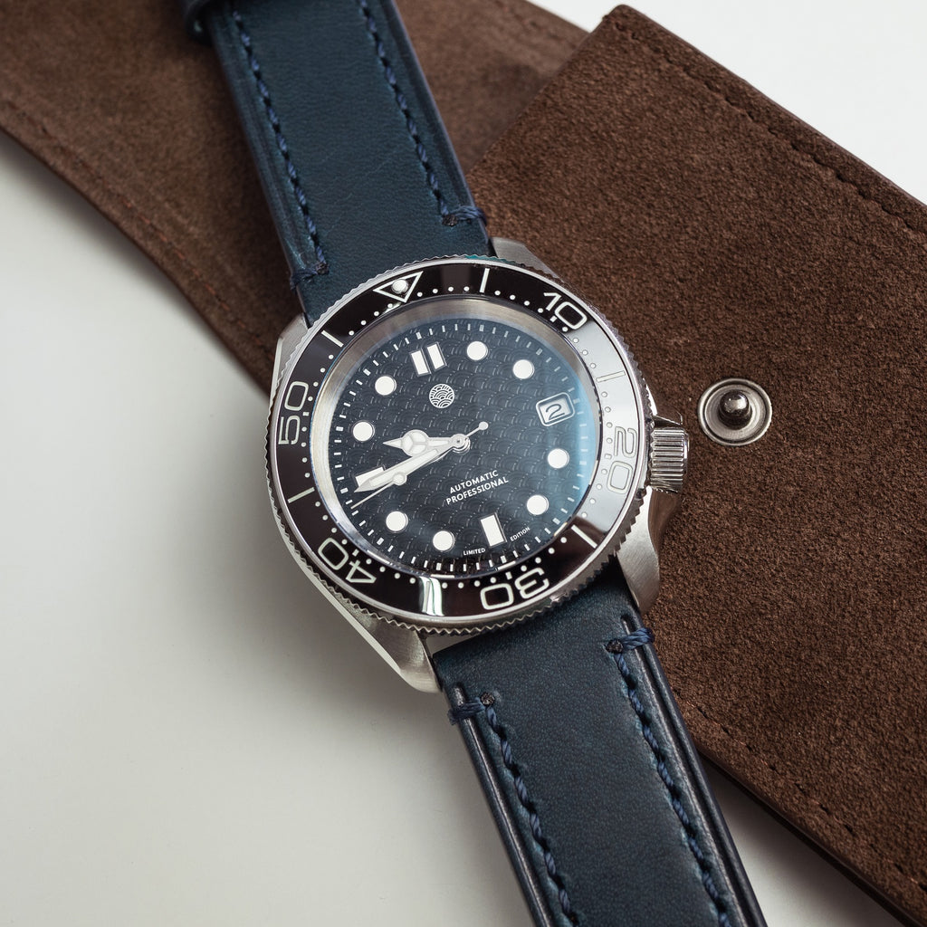 N2W Ammo Horween Leather Strap in Dublin Navy (24mm)