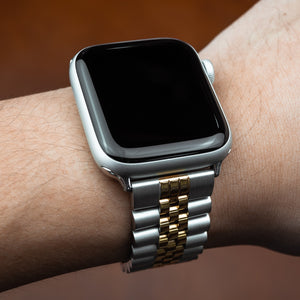 Apple Watch Jubilee Metal Strap in Silver and Yellow Gold (42, 44, 45, 49mm)