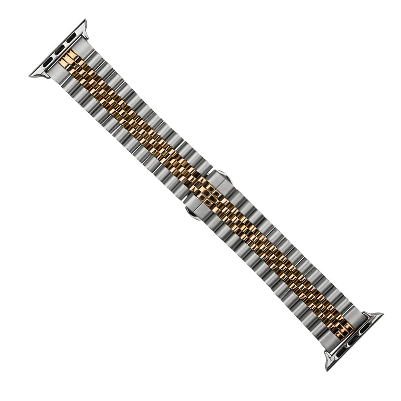 Apple Watch Jubilee Metal Strap in Silver and Rose Gold (42, 44, 45, 49mm)