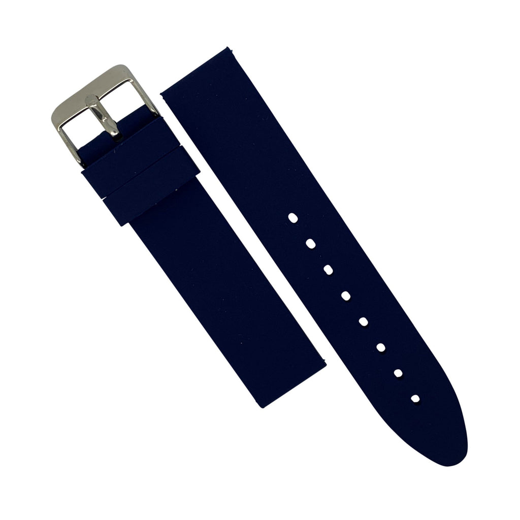 Basic Rubber Strap in Navy (18mm)