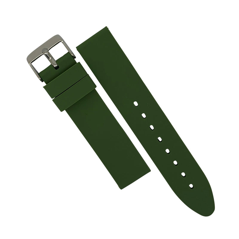 Basic Rubber Strap in Olive (18mm)