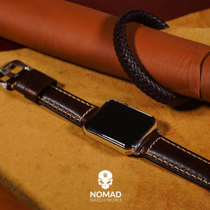 Chester Leather Bracelet in Brown - Nomad watch Works