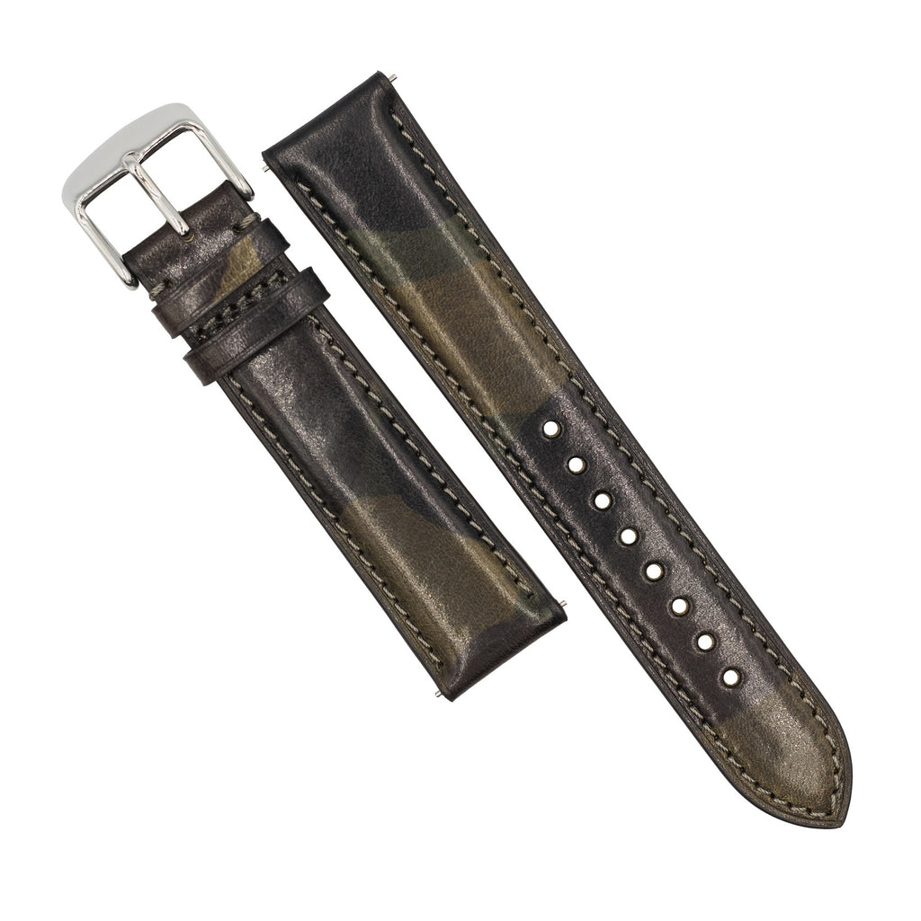 Emery Classic LPA Camo Leather Strap in Army Camo (18mm)