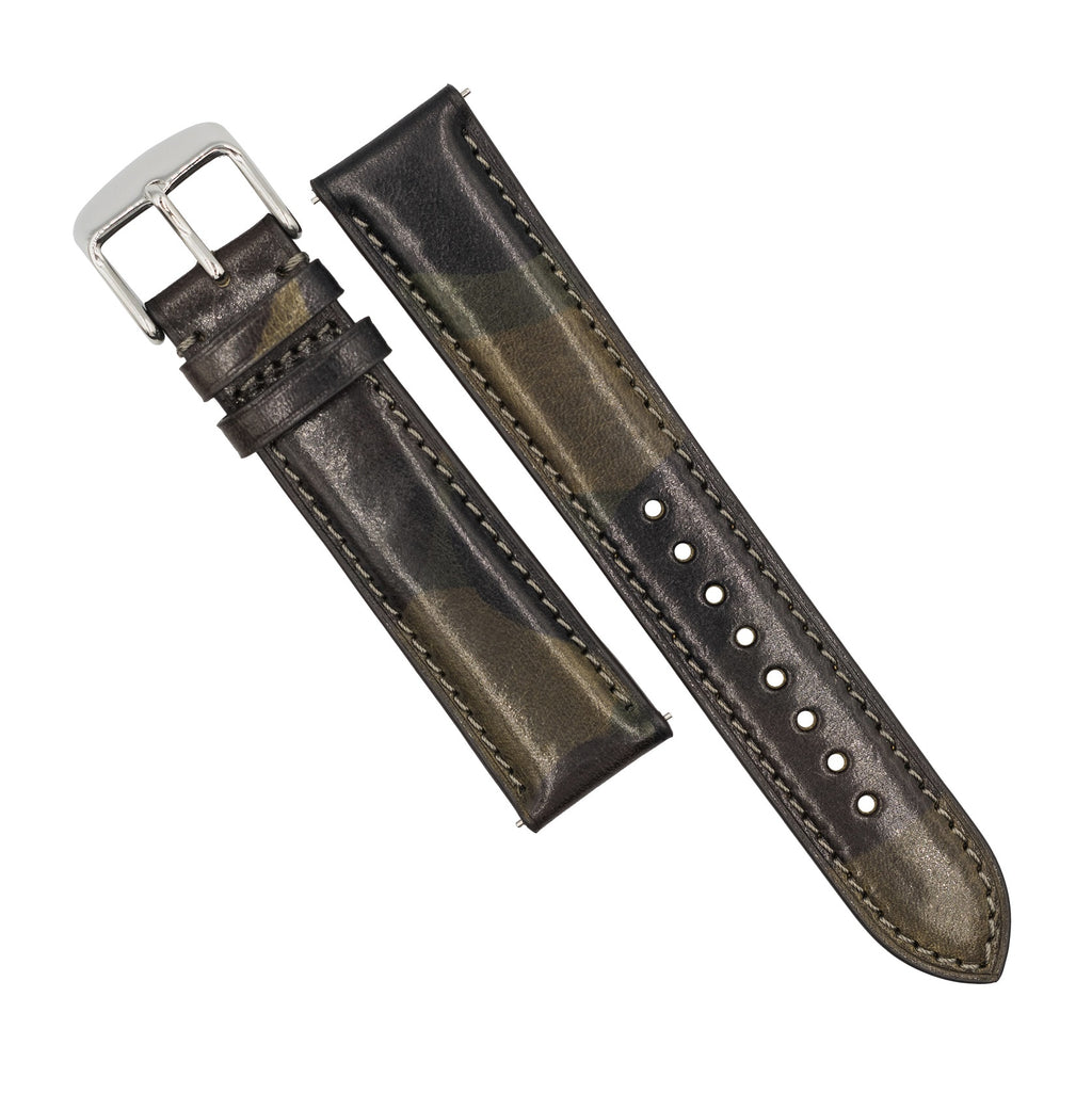 Emery Classic LPA Camo Leather Strap in Army Camo (21mm)