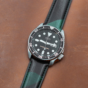 Emery Classic LPA Camo Leather Strap in Green Camo (18mm)