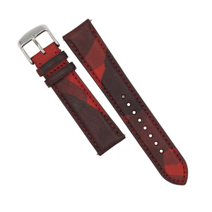 Emery Classic LPA Camo Leather Strap in Red Camo (22mm)