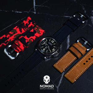 V3 Rubber Strap in Black with Pre-V PVD Black Buckle (24mm)