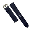 Emery Dress Epsom Leather Strap in Navy w/ Silver Buckle (22mm) - Nomad watch Works