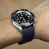 FKM Rubber Strap in Navy (19mm)