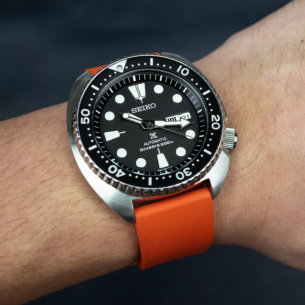 FKM Rubber Strap in Orange (21mm)