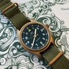 Premium Nato Strap in Olive with Bronze Buckle (18mm)