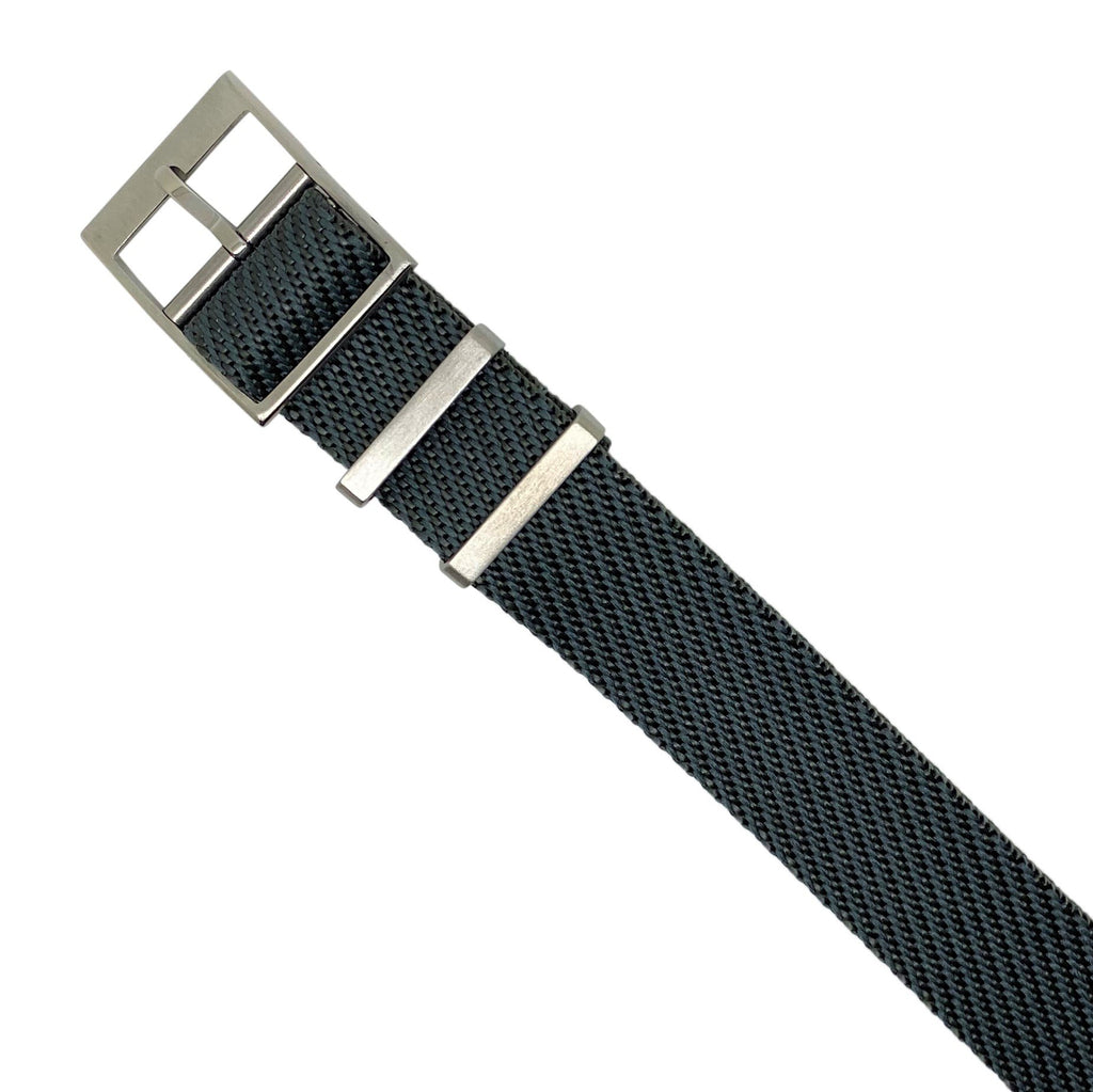Lux Single Pass Strap in Grey with Silver Buckle (20mm)