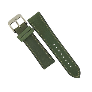 Performax Matt Leather Hybrid Strap in Olive (20mm)