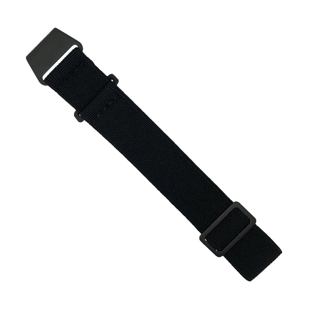 Marine Nationale Strap in Black with Black Buckle (20mm)