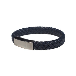 Chester Leather Bracelet in Navy - Nomad watch Works