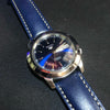 Quick Release Classic Leather Watch Strap in Navy w/ Silver Buckle (22mm)