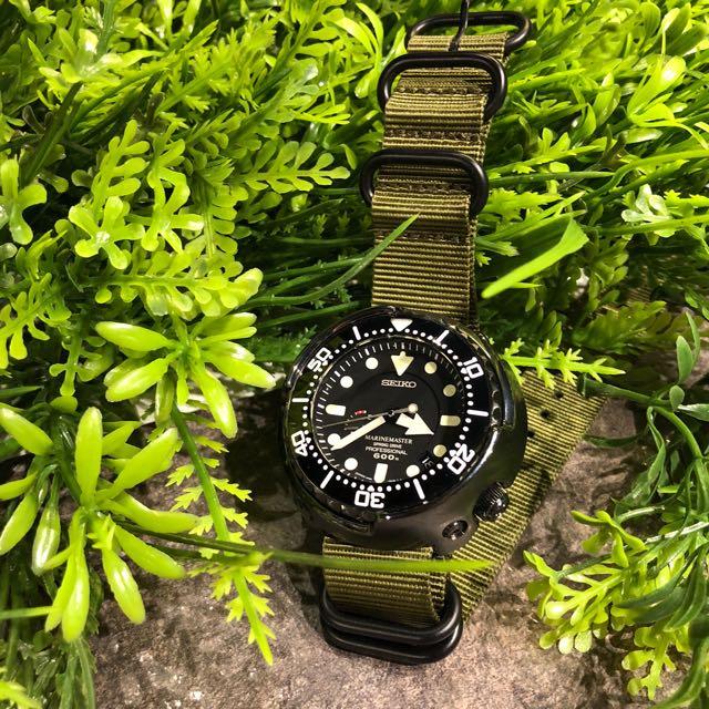Heavy Duty Zulu Strap in Olive with PVD Black Buckle (20mm)