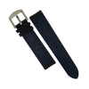 Performax N1 Hybrid Strap in Black with Blue stitching w/ Silver Buckle (22mm)