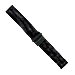 Premium Milanese Mesh Watch Strap in Black (22mm)