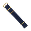 Premium Nato Strap in Navy with Bronze Buckle (18mm)