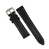 Quick Release Leather Watch Strap in Distressed Black (22mm) - Nomadstore Singapore