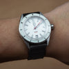 Quick Release Canvas Watch Strap in Black with Brushed Silver Buckle (20mm)