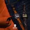 Batik Watch Strap in Sogan Black with Silver Buckle (20mm) - Nomad watch Works