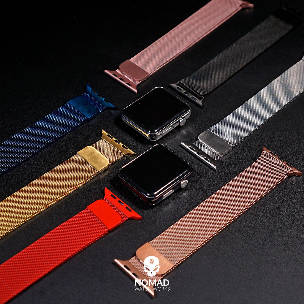 Apple Watch Milanese Mesh Strap in Red (42, 44, 45, 49mm)