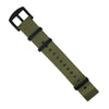 Seat Belt Nato Strap in Olive with Black Buckle (22mm)