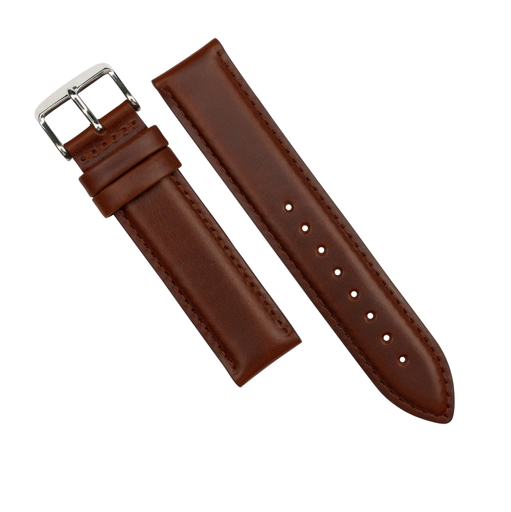 Genuine Smooth Leather Watch Strap in Tan (22mm)