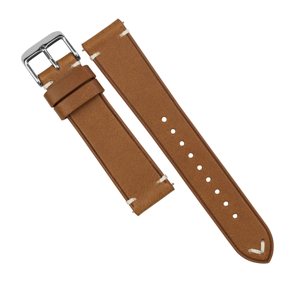 Emery Vintage Buttero Leather Strap in Tan (21mm)
