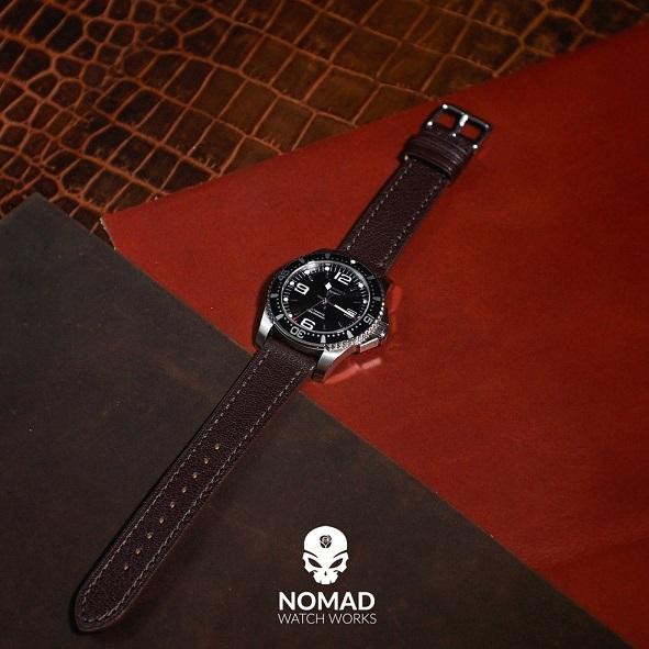 Emery Dress Epsom Leather Strap in Black w/ Silver Buckle (22mm) – Nomad  Watch Works ID