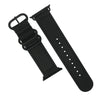 Apple Watch Leather Zulu Strap in Black with Black Buckle (38 & 40mm) - Nomad watch Works