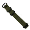 Heavy Duty Zulu Strap in Olive with PVD Black Buckle (24mm) - Nomad watch Works
