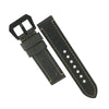M1 Vintage Leather Watch Strap in Grey with Pre-V PVD Black Buckle (26mm) - Nomad watch Works