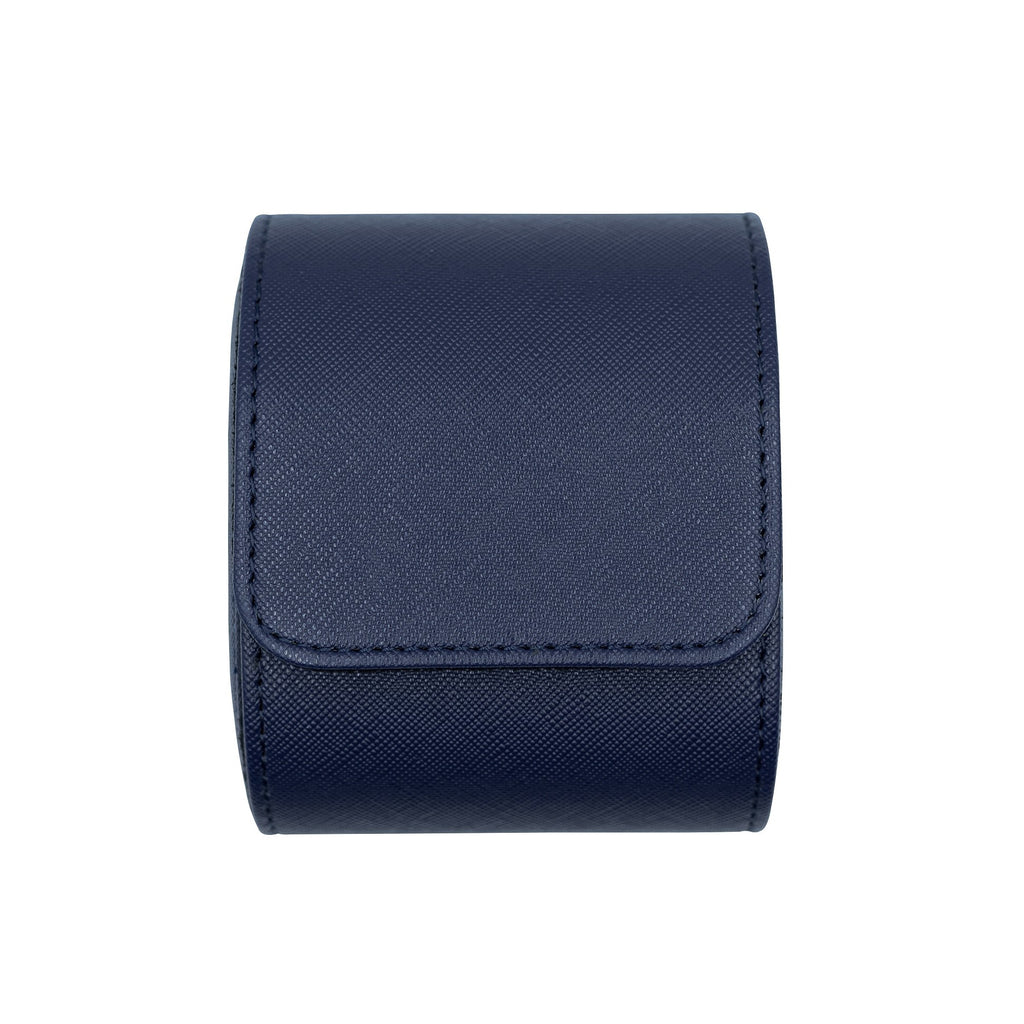 Saffiano Leather Watch Case in Navy (1 Slot)