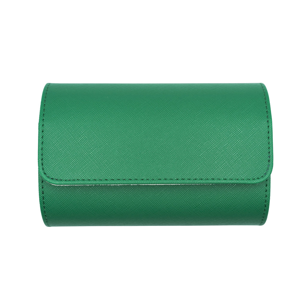 Saffiano Leather Watch Case in Green (2 Slots)