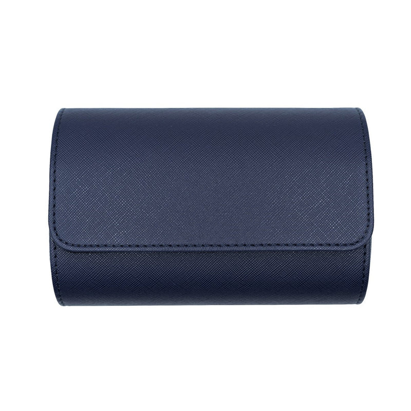 Saffiano Leather Watch Case in Navy (2 Slots)